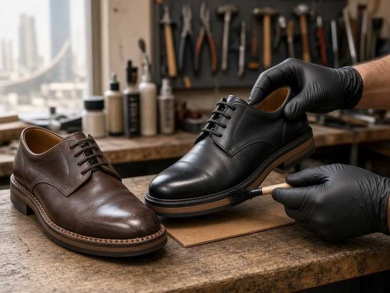 Sole repairs at Glowstar Shoe Repair