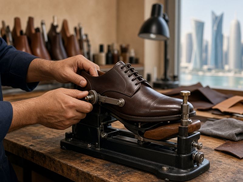 Stretching at Glowstar Shoe Repair